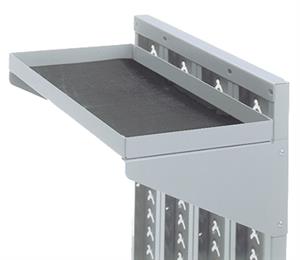 Optional end shelf for CNC tool carrier trolley. Bott CNC Milling Tool Storage with Plastic Inserts for Tappered shank tools 12102084 